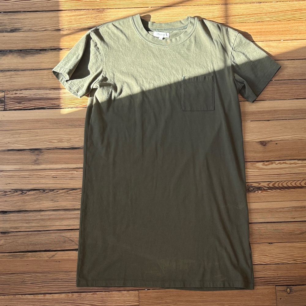 Olive green t shirt dress